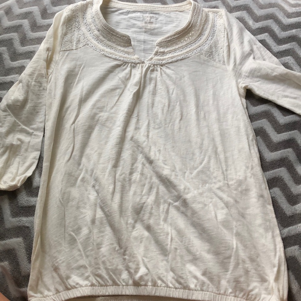 cream shirt